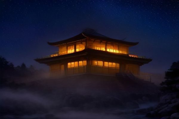 澳门新葡京豪华客房内部，宽敞的落地窗俯瞰澳门夜景，金色灯光与薰衣草紫软装交相辉映，尽显东方奢华气质